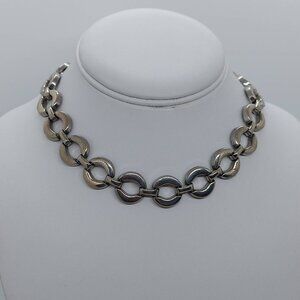 Vintage‎ silver tone choker signed Jaycraft